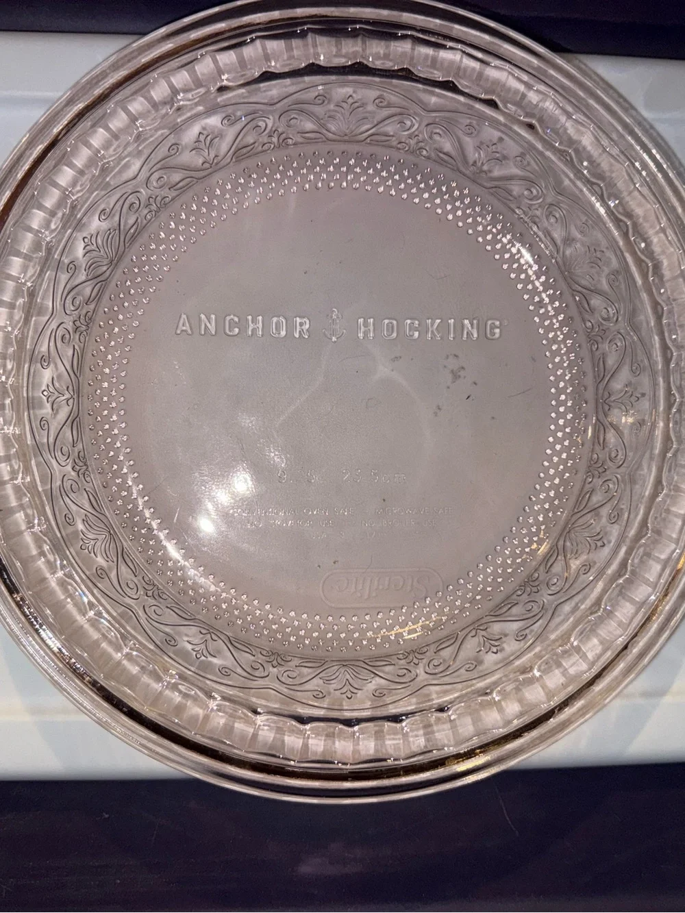 Anchor hocking pie plate